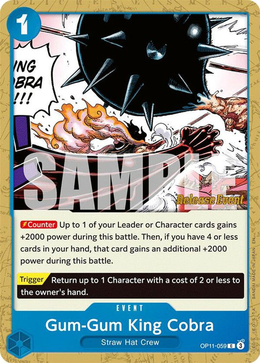 Gum-Gum King Cobra (OP11-059) Release Event Cards