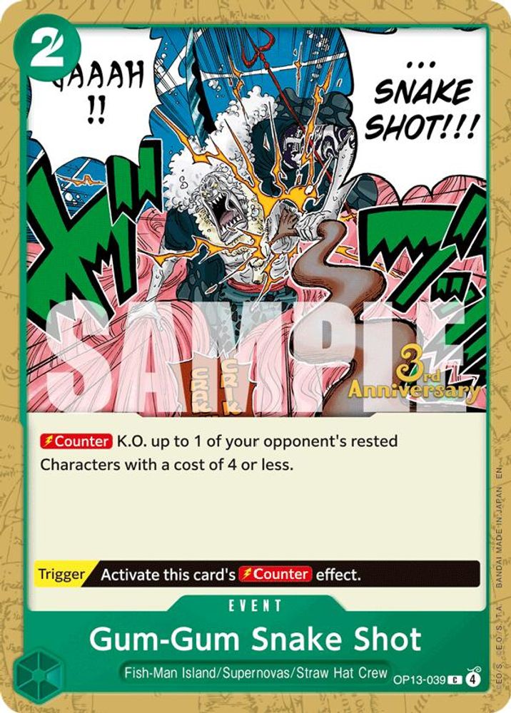 Gum-Gum Snake Shot (OP13-039) 3rd Anniversary Tournament Cards