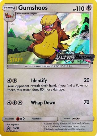 Gumshoos (Prerelease) [Staff] (SM97) Holofoil - Black Star Promos