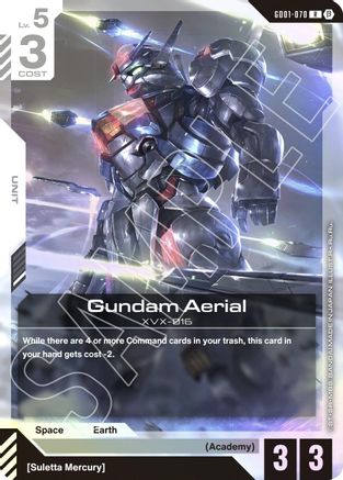 Gundam Aerial (GD01-070) Holofoil - Edition Beta