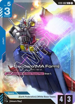 Gundam (MA Form) (C+) (ST01-002) Holofoil - Starter Deck 01: Heroic Beginnings