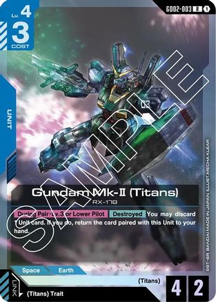 Gundam Mk-II (Titans) (GD02-003) Holofoil - Dual Impact