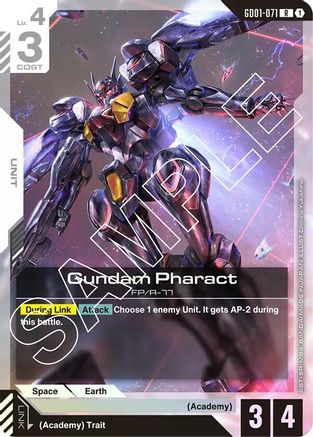 Gundam Pharact (GD01-071) Holofoil - Newtype Rising
