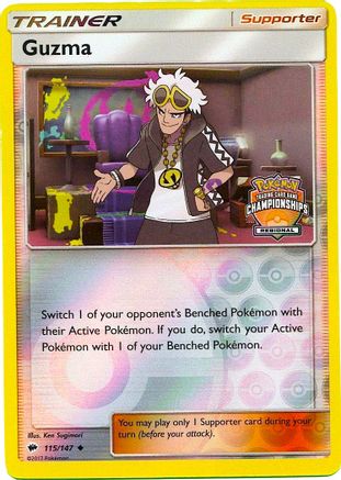 Guzma (Regional Championships) (115) Reverse Holofoil - League & Championship Cards
