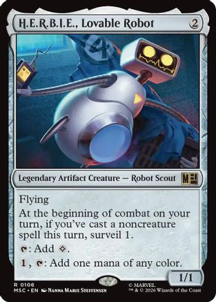 H.E.R.B.I.E., Lovable Robot (106) Surge Foil - Commander: Marvel Super Heroes