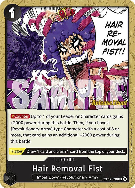 Hair Removal Fist (OP12-098) Release Event Cards