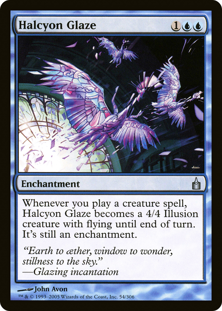 Halcyon Glaze (054) Foil - Ravnica: City of Guilds