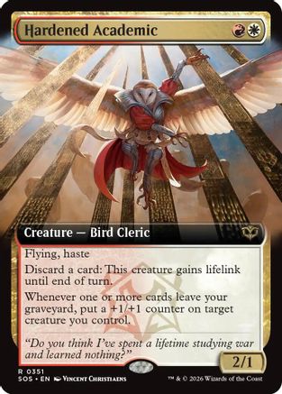Hardened Academic (Extended Art) (351) Foil - Secrets of Strixhaven