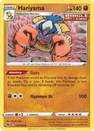 Hariyama (143) Reverse Holofoil - Fusion Strike