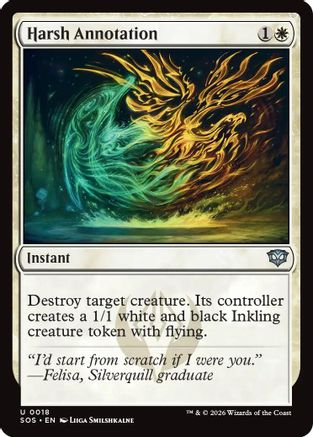 Harsh Annotation (018) Foil - Secrets of Strixhaven
