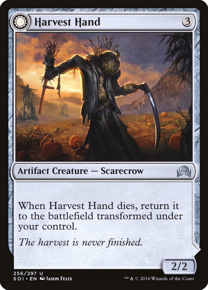 Harvest Hand // Scrounged Scythe (256) Foil - Shadows over Innistrad