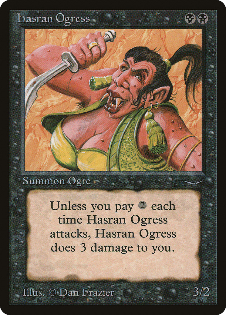 Hasran Ogress (Dark Mana Cost)- Arabian Nights