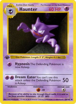 Haunter (29) (Unlimited) - Base Set (Shadowless)