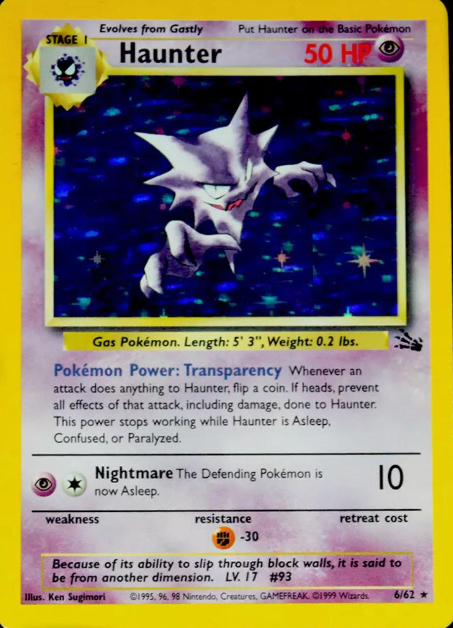 Haunter (6) (Unlimited) Holofoil - Fossil