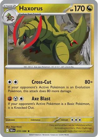 Haxorus (70) Reverse Holofoil - Black Bolt