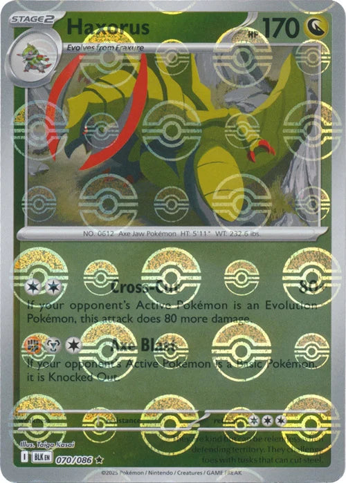 Haxorus (Poke Ball Pattern) (70) Reverse Holofoil - Black Bolt