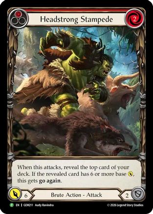 Headstrong Stampede (Micro Text) (GEM211) Rainbow Foil - GEM Pack