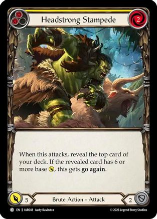 Headstrong Stampede (Yellow) (IAR048) Rainbow Foil - Usurp the Shadow Throne