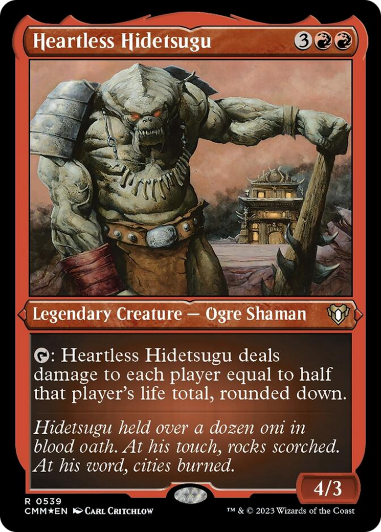 Heartless Hidetsugu (539) Etched Foil - Commander Masters