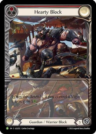 Hearty Block (Extended Art) (LGS252) Rainbow Foil - Flesh and Blood: Promo Cards