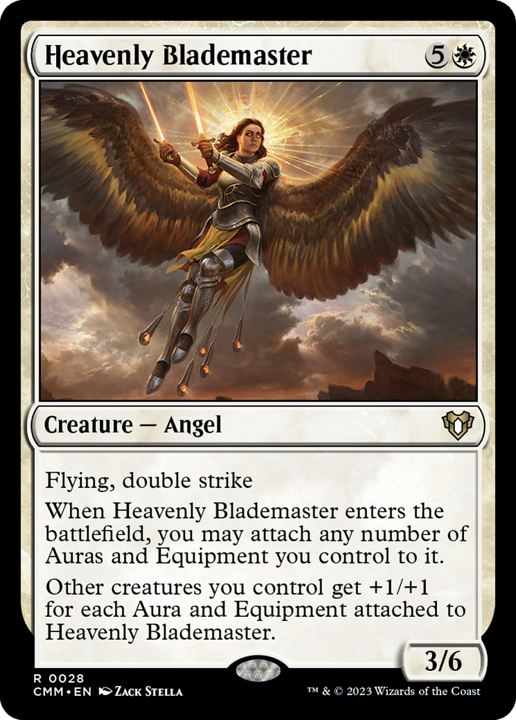 Heavenly Blademaster (028) Foil - Commander Masters