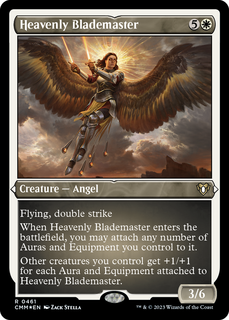 Heavenly Blademaster (461) Etched Foil - Commander Masters