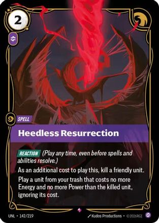 Heedless Resurrection (142) Foil - Unleashed