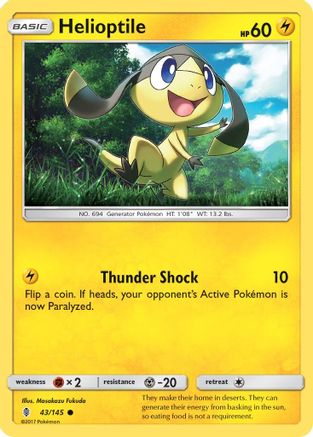 Helioptile (43) Reverse Holofoil - Guardians Rising