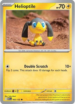 Helioptile (52) Reverse Holofoil - Mega Evolution