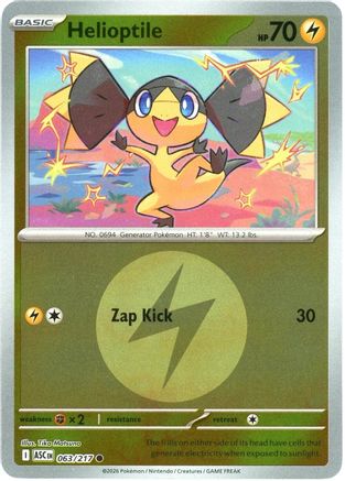 Helioptile (Energy Symbol Pattern) (63) Reverse Holofoil - Ascended Heroes