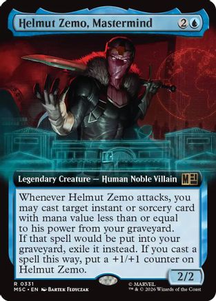 Helmut Zemo, Mastermind (Extended Art) (331) - Commander: Marvel Super Heroes