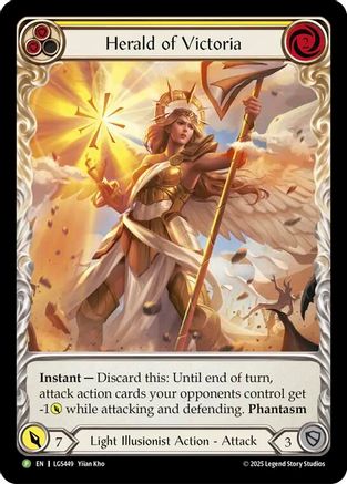 Herald of Victoria (Extended Art) (LGS449) Rainbow Foil - Flesh and Blood: Promo Cards