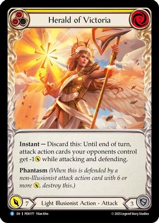 Herald Of Victoria (Yellow) (PEN177) Rainbow Foil - Compendium of Rathe