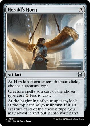 Herald's Horn (296) Ripple Foil - Commander: Modern Horizons 3