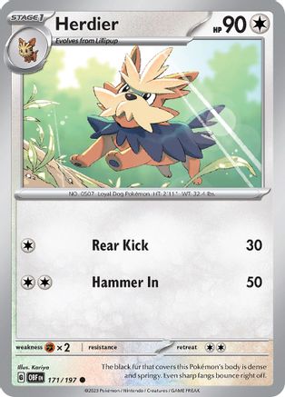 Herdier (171) Reverse Holofoil - Obsidian Flames