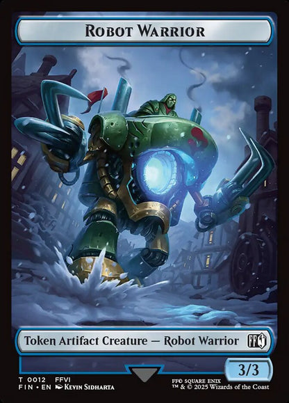 Hero // Robot Warrior Double-Sided Token (7 // 12) - FINAL FANTASY