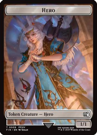 Hero // Treasure Double-Sided Token (9 // 23) Foil - FINAL FANTASY