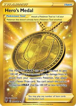 Hero's Medal (Gold) (201) Holofoil - Vivid Voltage