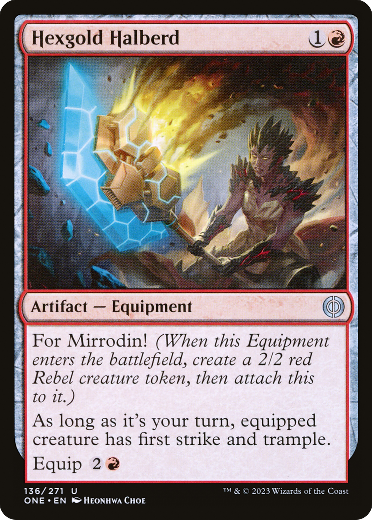 Hexgold Halberd (136) - Phyrexia: All Will Be One Foil