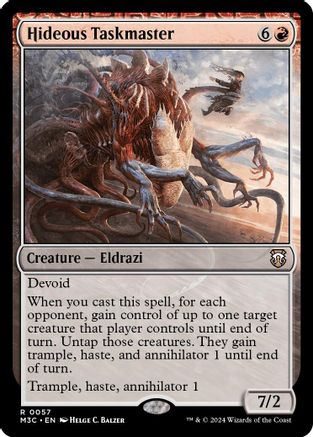 Hideous Taskmaster (057) Ripple Foil - Commander: Modern Horizons 3