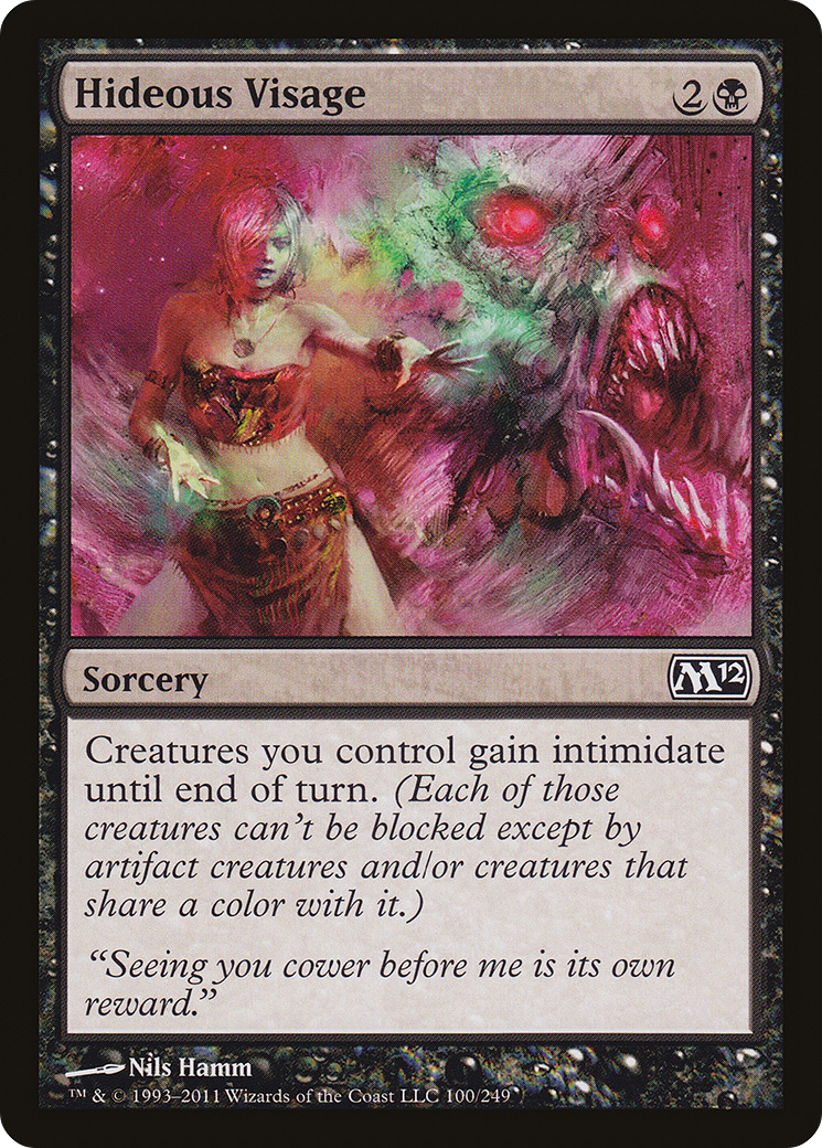 Hideous Visage (100) Foil - Magic 2012