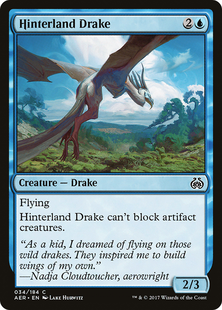 Hinterland Drake (034) Foil - Aether Revolt