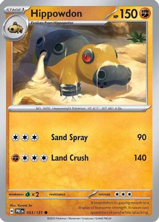 Hippowdon (53) Reverse Holofoil - Prismatic Evolutions