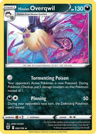 Hisuian Overqwil (90) Reverse Holofoil - Astral Radiance