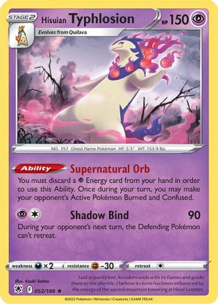 Hisuian Typhlosion (52) Reverse Holofoil - Astral Radiance