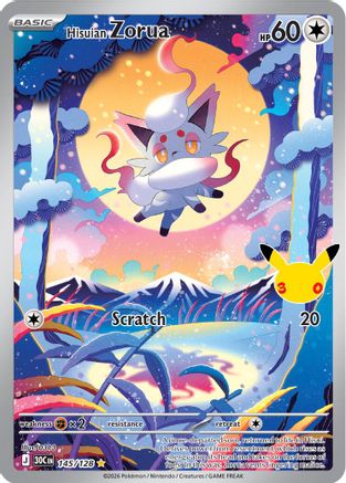 Hisuian Zorua (145) Holofoil - 30th Celebration