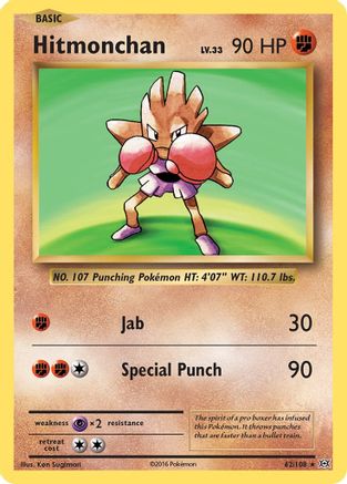 Hitmonchan (62) Reverse Holofoil - Evolutions