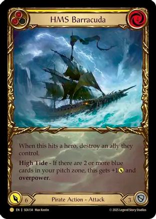 HMS Barracuda (Extended Art) (SEA134) Cold Foil - High Seas