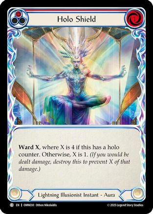 Holo Shield (Red) (OMN030) Rainbow Foil - Omens of the Third Age