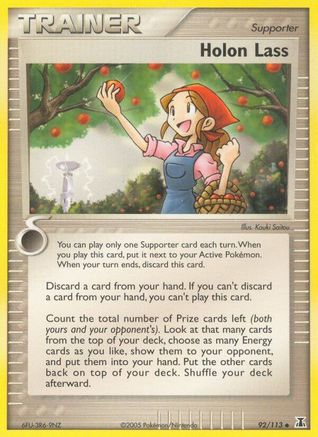 Holon Lass (92) Reverse Holofoil - Delta Species